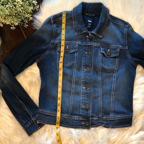 Gap denim dark washed jean jacket sz small - Picture 7 of 9